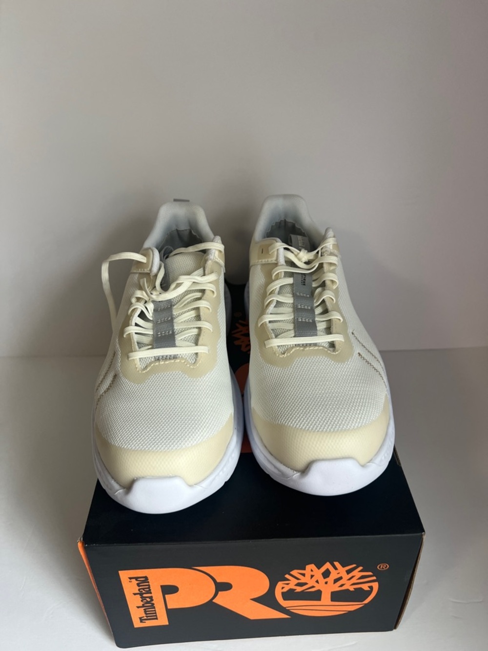 Timberland PRO Cream and White Athletic Work Shoes - Picture 2 of 9